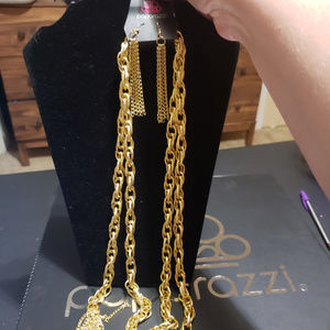 Gold Necklace w/ Earrings
